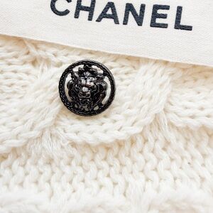 Authentic Chanel Button – Blackened Metal